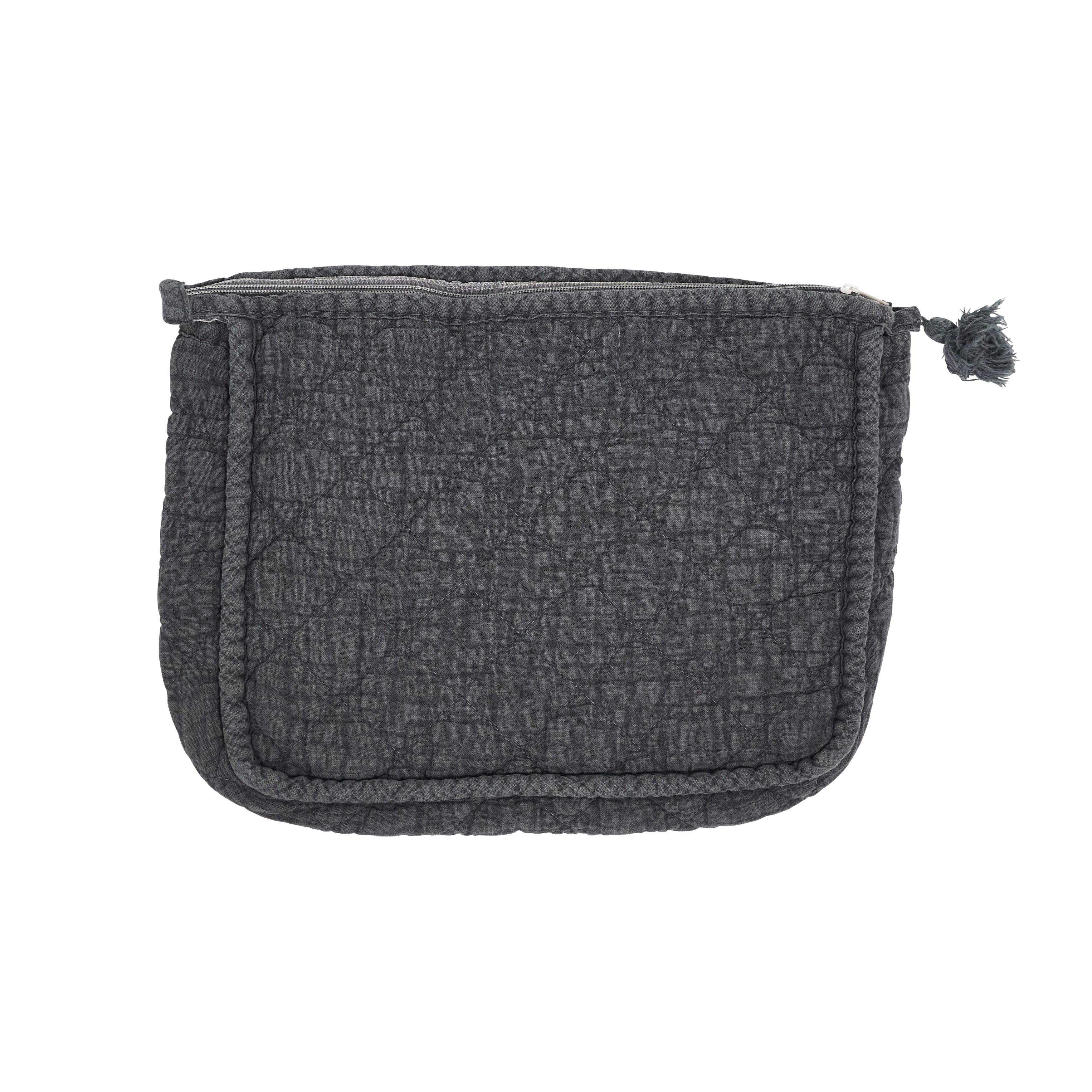 Saro Lifestyle – bolsa de maquilhagem e cosméticos por atacado – Bolsa de Cosméticos Acolchoada de Algodão Suave5