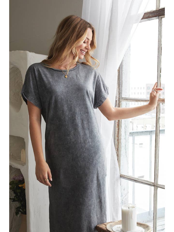 OAT COLLECTIVE - Vente Robe – femme - Robe graphique minérale basique4