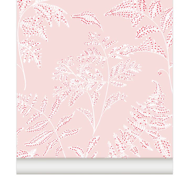 FOUGÈRES Pink wallpaper for wholesale by Little Cabari