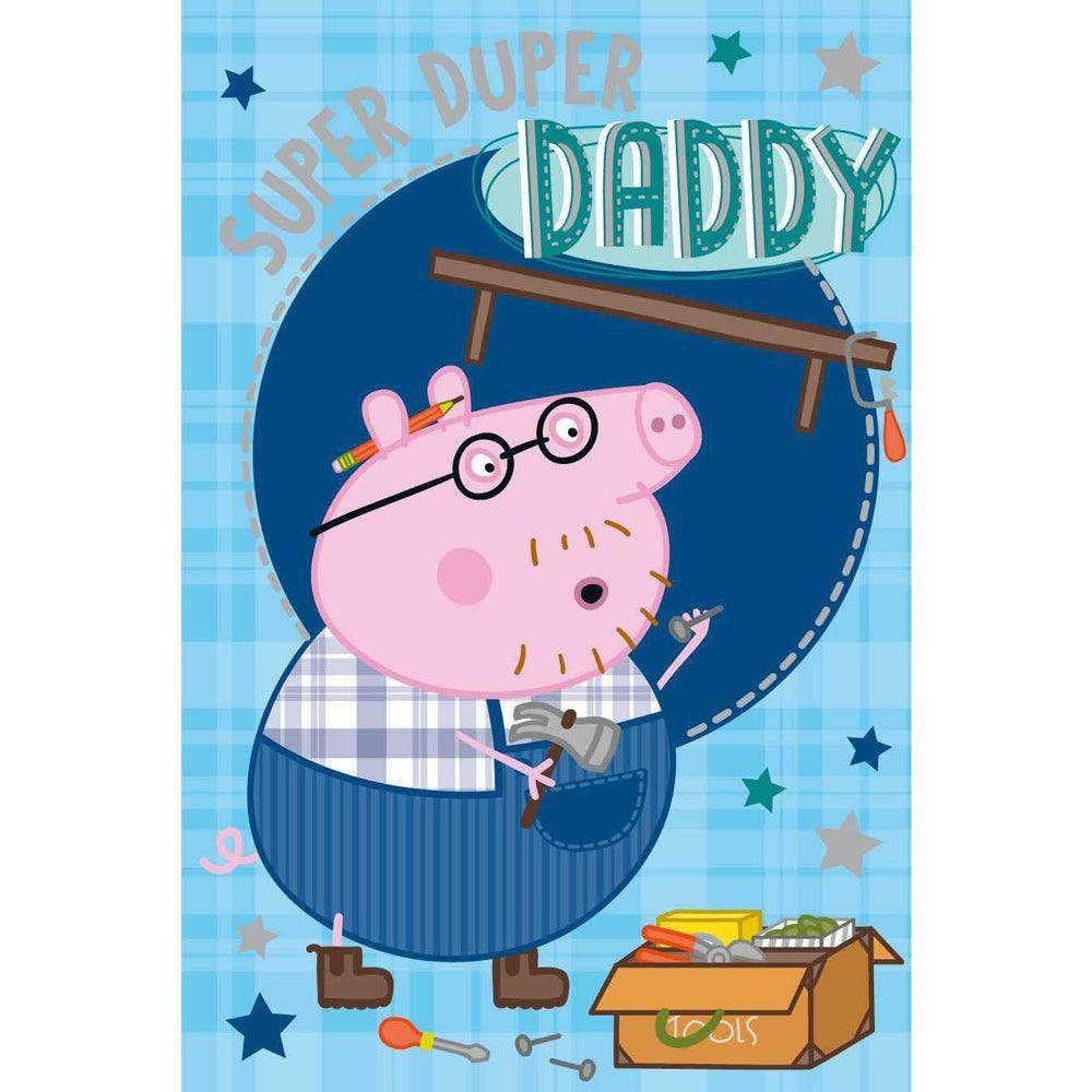 Danilo Promotions Ltd - Venta al por mayor Tarjetas de cumpleaños - Tarjeta de cumpleaños Super Duper Daddy de Peppa Pig0