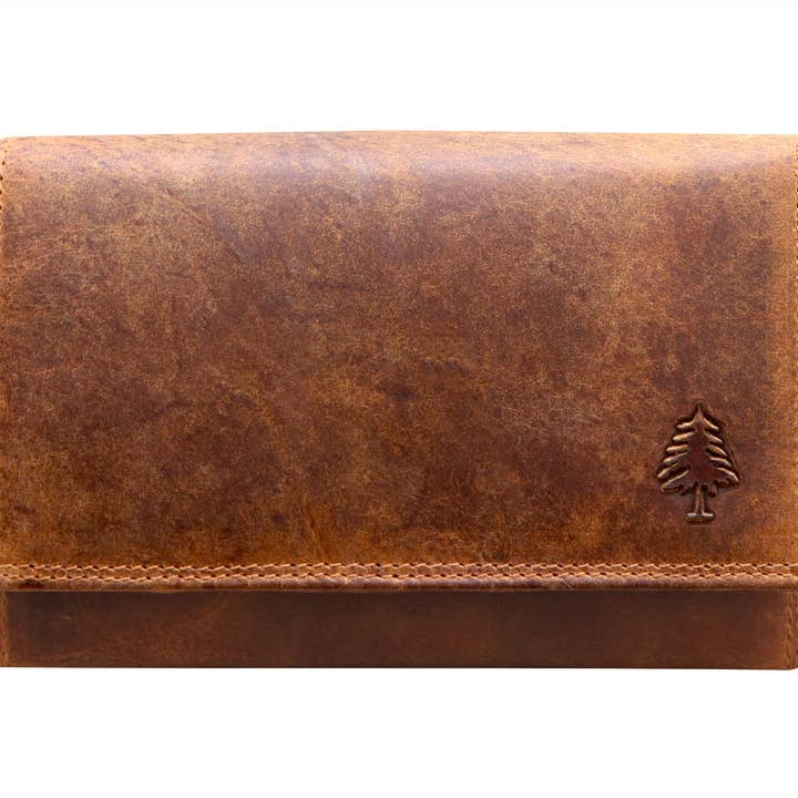 Ann Leder Portemonnaie Damen Groß Geldbörse Herren RFID 20 Kartenfächer für den Großhandel von Greenwood