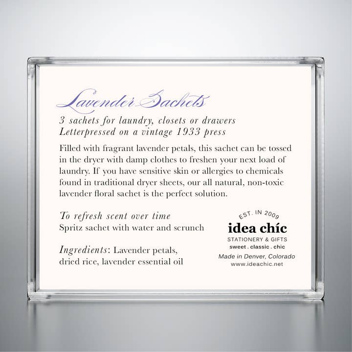 Idea Chic - Wholesale Sachet - Lavender Floral Sachets1