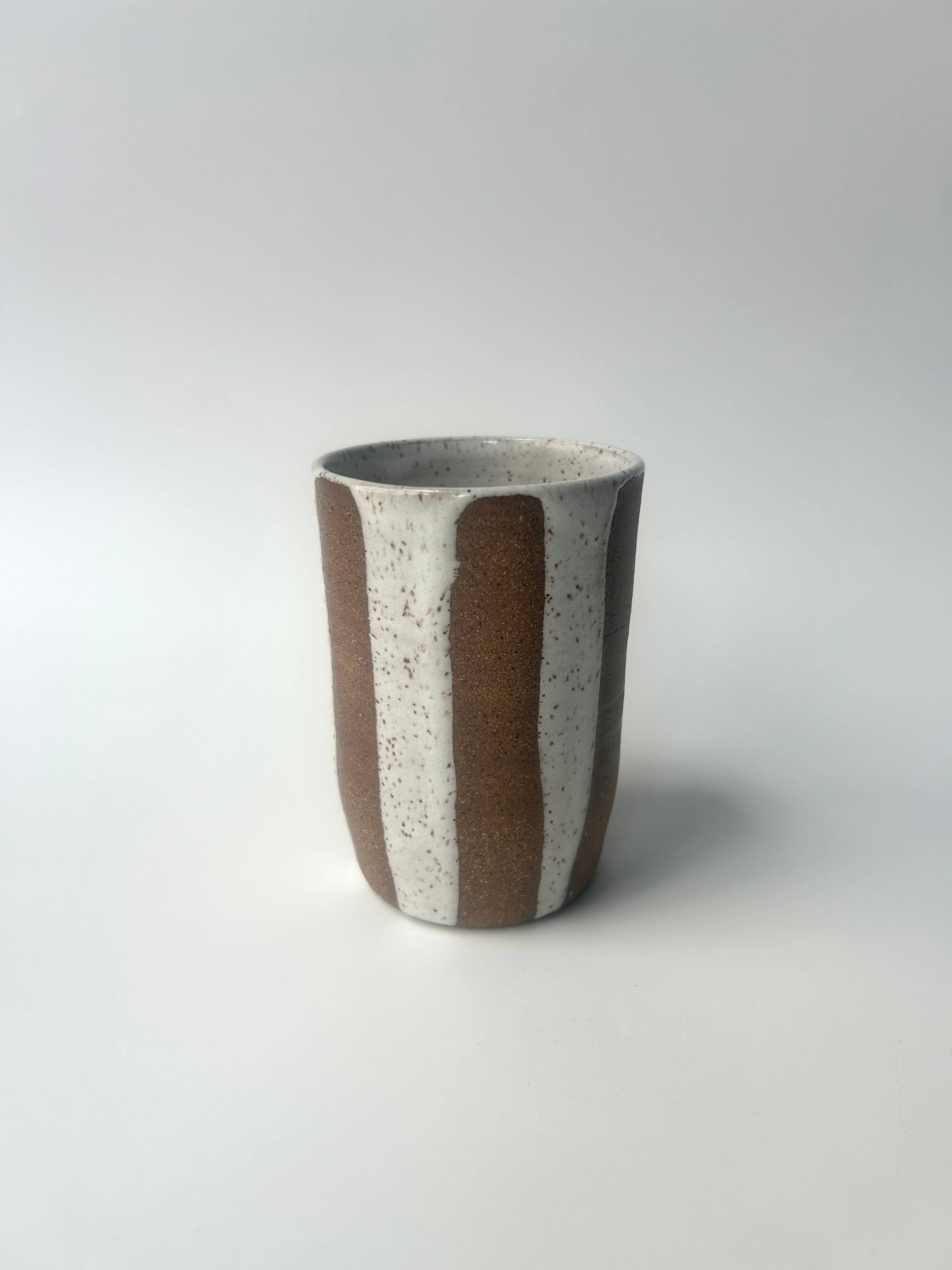 Sarah Mennell Ceramics - Wholesale Drinking Glass/Cup - Handmade Ceramic Tumbler – Stripes1