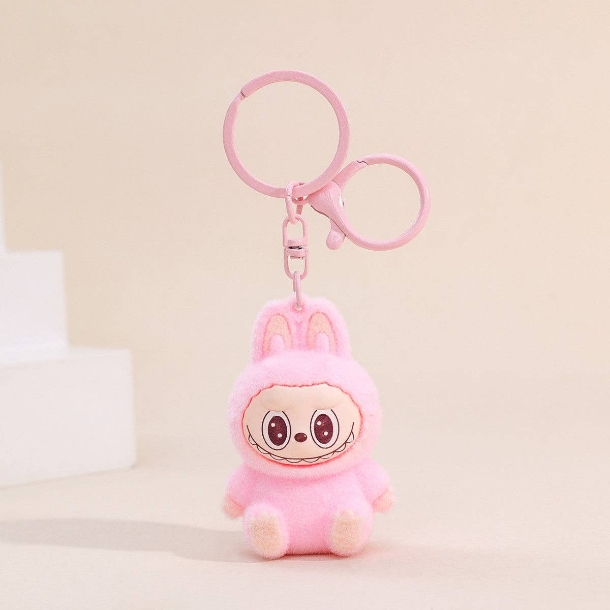 Little Trendy - Wholesale Keychain - Kids - Flocking cute monster keychain pendant school gift1