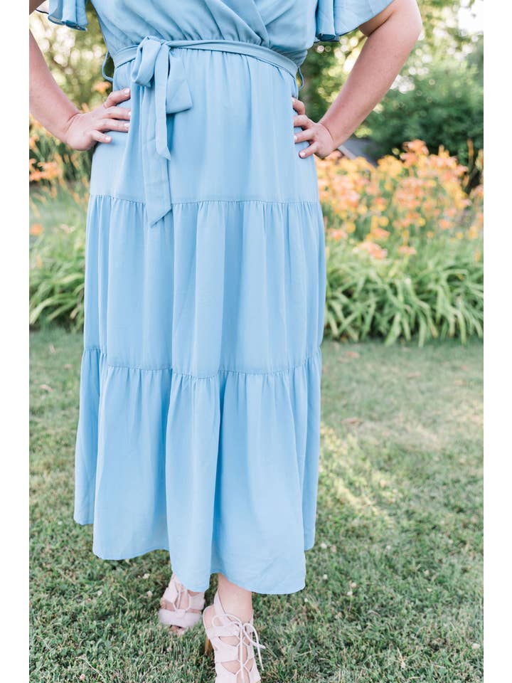 Peony Alley - Vendita all'ingrosso Vestito - Donna - Abito midi tinta unita color ambra10