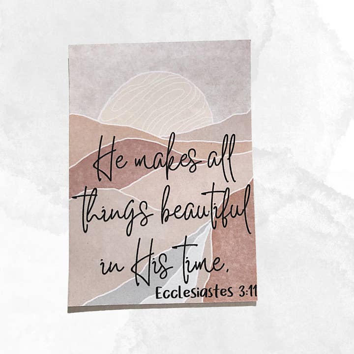 Han gör allt vackert Predikaren 3:11 klistermärke för wholesale av The Cornflower