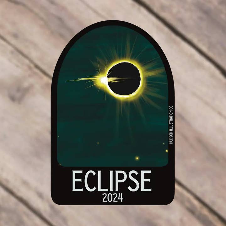 About Town Co - Wholesale Sticker - 2024 Total Solar Eclipse 1 Sticker/Magnet/Print/Postcard0