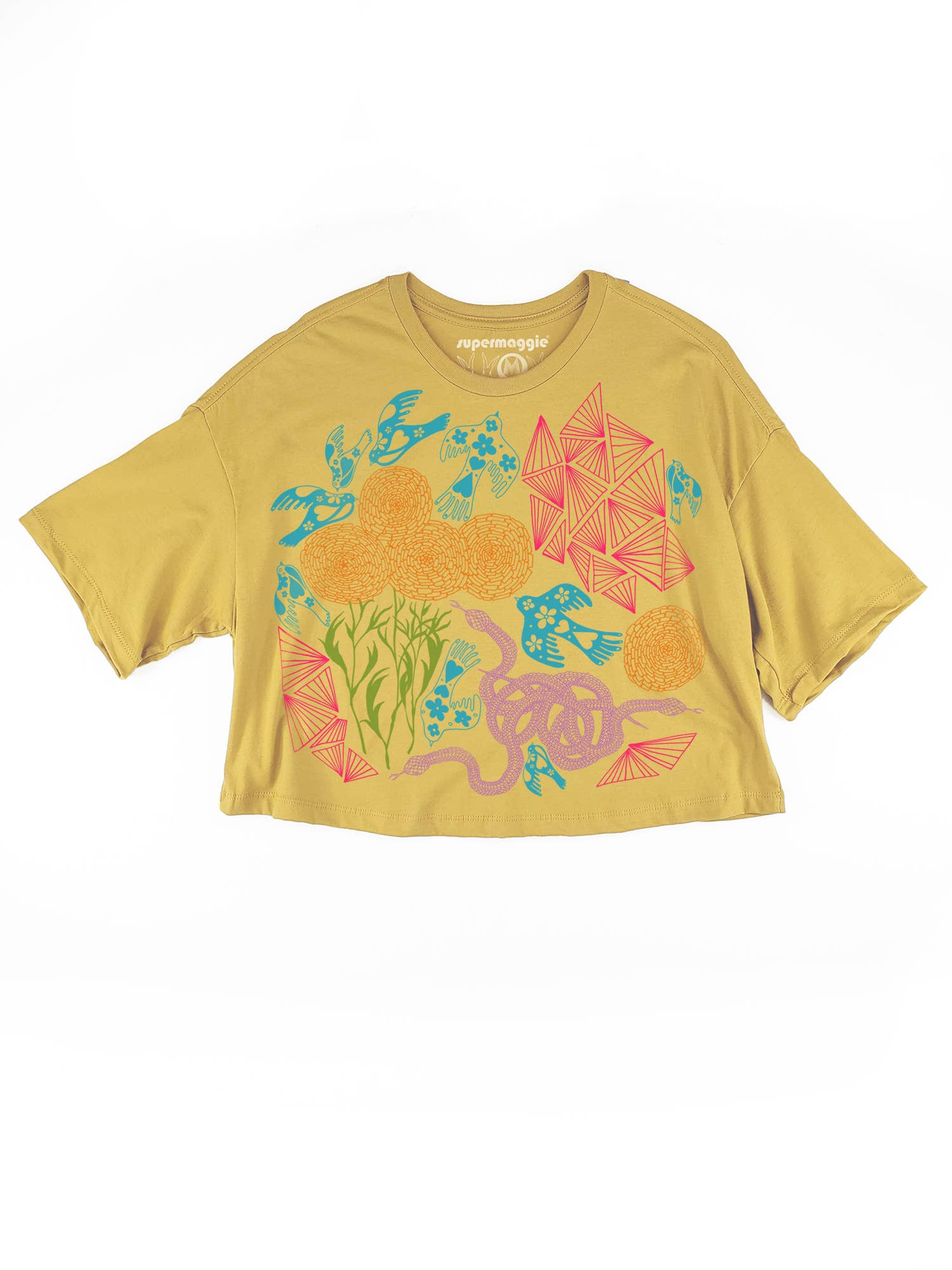 Supermaggie @ Faire - Wholesale T-Shirt (Graphic) - Women's - Secret Garden Clover Crop Tee2