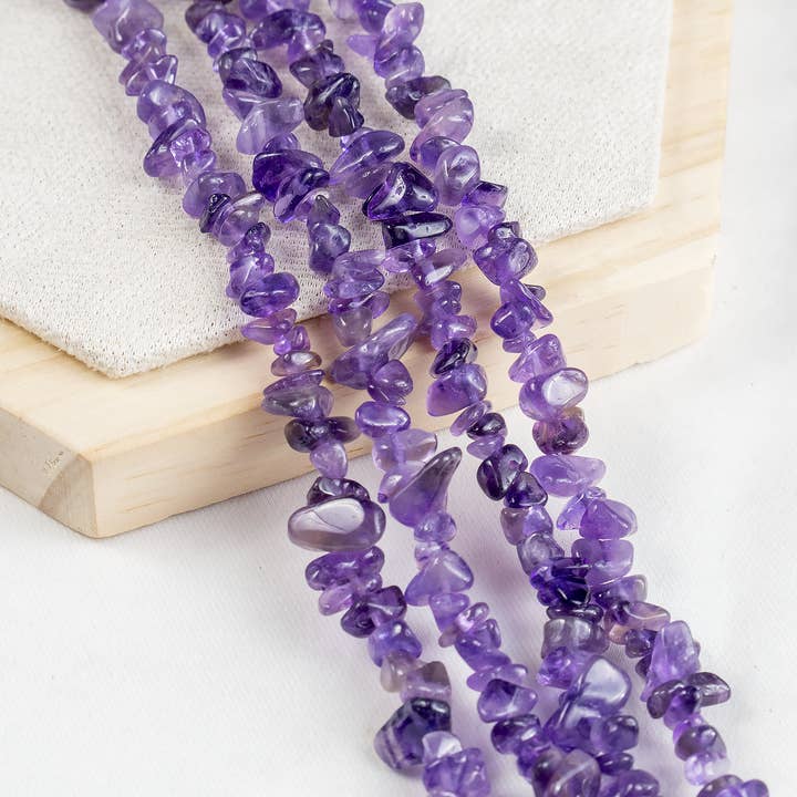 Soothing Crystals Beads - Vente Perle - Perles Brutes en Céramique | Améthyste Brute | Collier en Cristal Perles Non Taillées10