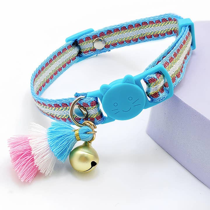 Cheerhunting – Engroshandel Halsbånd - Kat – Mokka - Broderet kattehalsbånd4