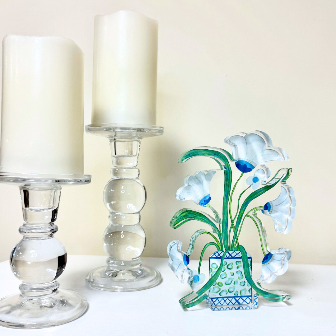 Jeanne Player Fine Art - Wholesale Decorative Tabletop Object - Belle Fleurs Acrylic Block4