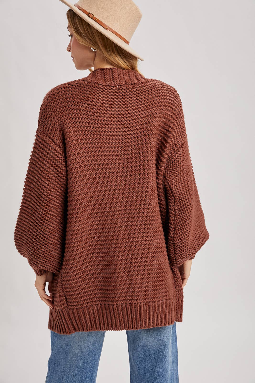 Bluivy - Vente Cardigan – femme - CARDIGAN À MANCHE LANTERNE À CÂBLE31