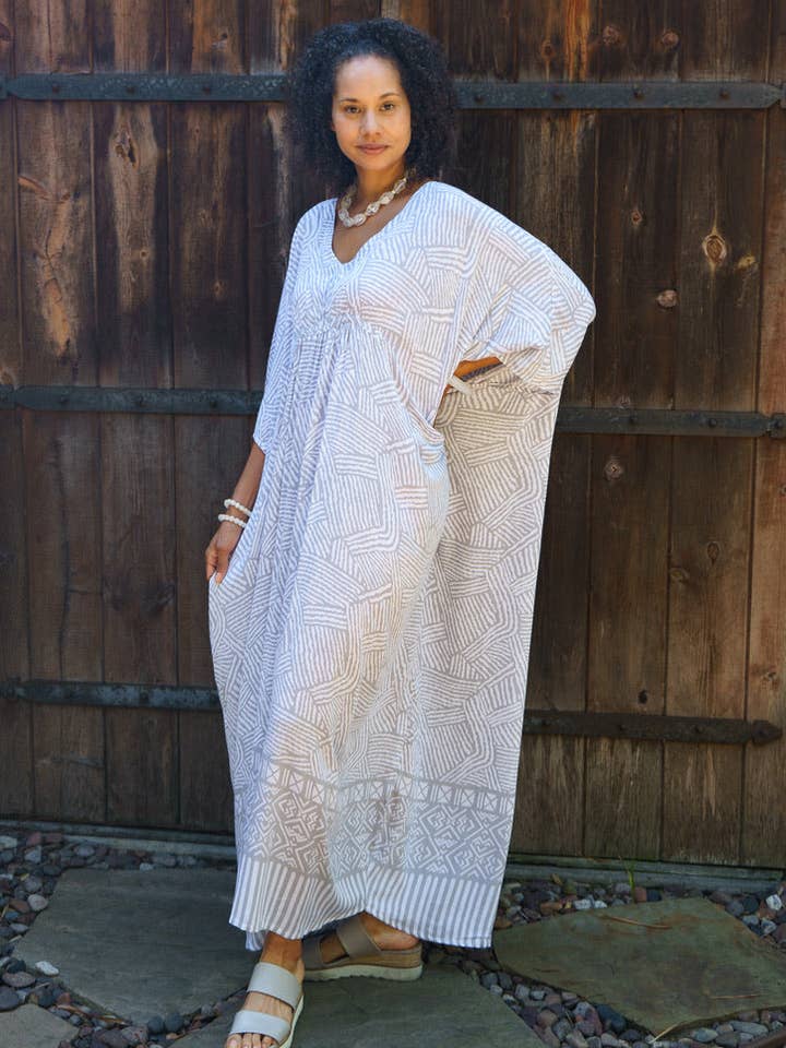 Bali Queen - Wholesale Kaftan - Women's - Mojave Cinched Long Caftan6