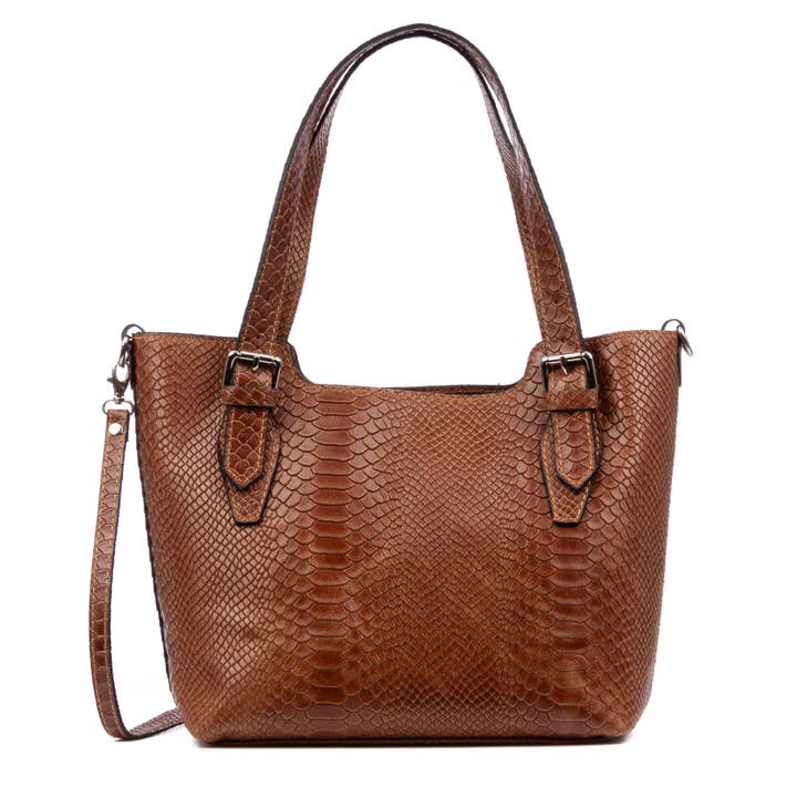 Arezzo Borsa tote. Pelle autentica Scamosciata Inciso Serpente per la vendita all'ingrosso da parte di FIRENZE ARTEGIANI