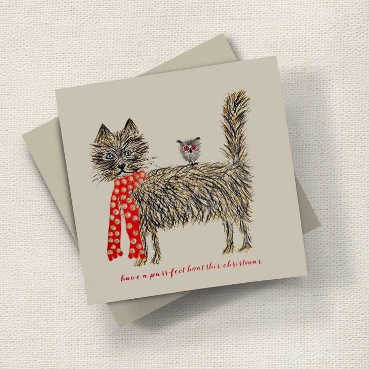 Natale di Gatto e Gufo per la vendita all'ingrosso da parte di English Graphics