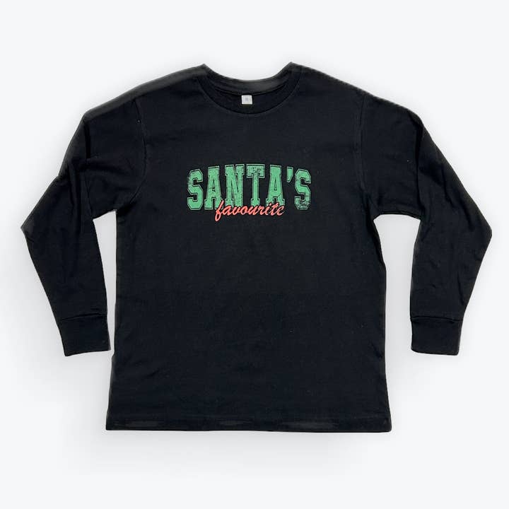 Santa's Favorite Long Sleeve Tee for wholesale by The Little Hare