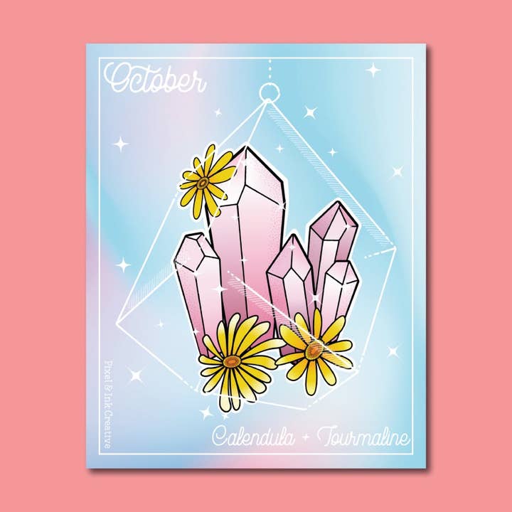 October -- Gems + Stems for wholesale by Pixel & Ink Creative