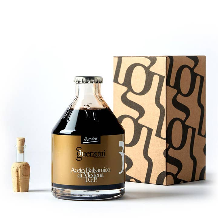 Guerzoni, Balsamic Vinegar of Modena IGP 'Gold Series' Organic & Biodynamic Certified, 250 ml for wholesale by Ciao Imports