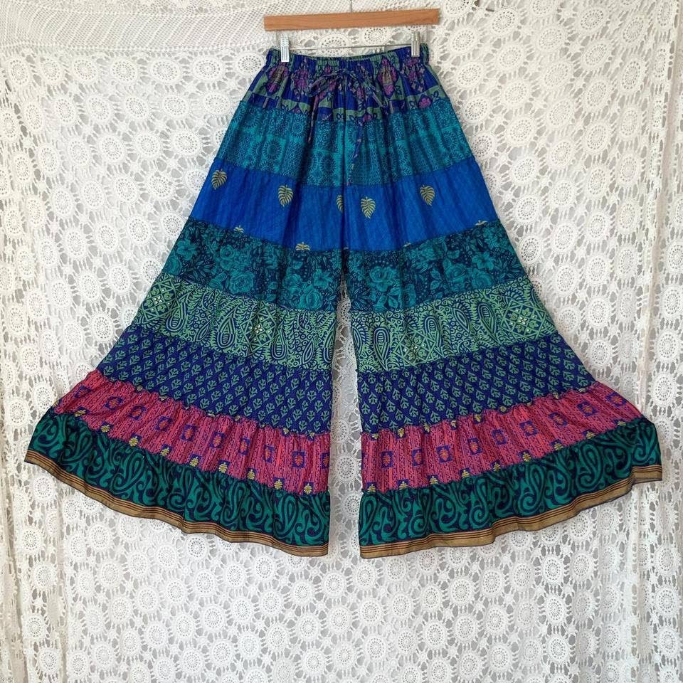 Kaohinani – wholesale Pants – Women's – Recycled Sari Palazzo Pants
9