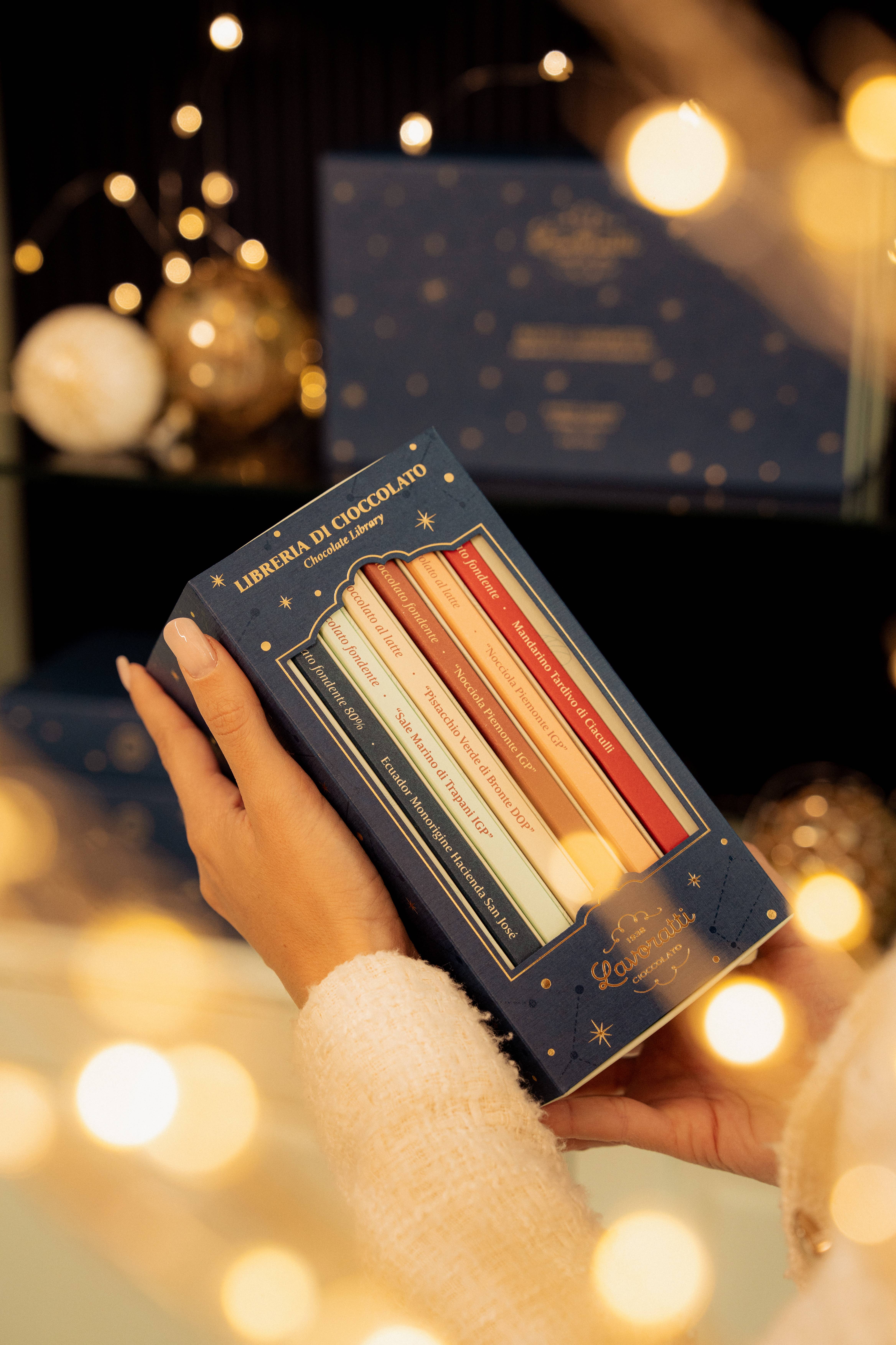 Cioccolato Lavoratti 1938 – Großhandel Schokoladenschachtel – The Box, Weihnachtsedition 80 g