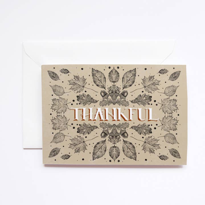 Thanksgiving Thankful Greeting Card for wholesale by Deborah Panesar