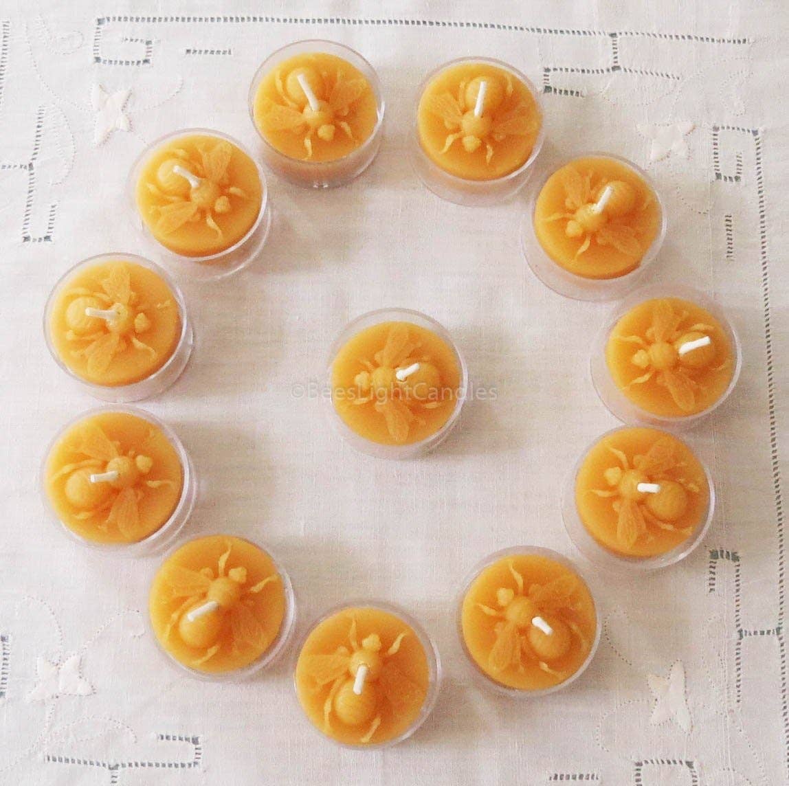 Bees Light Candles - Wholesale Tea light candles - Honey Bee Tealight Beeswax Candles2