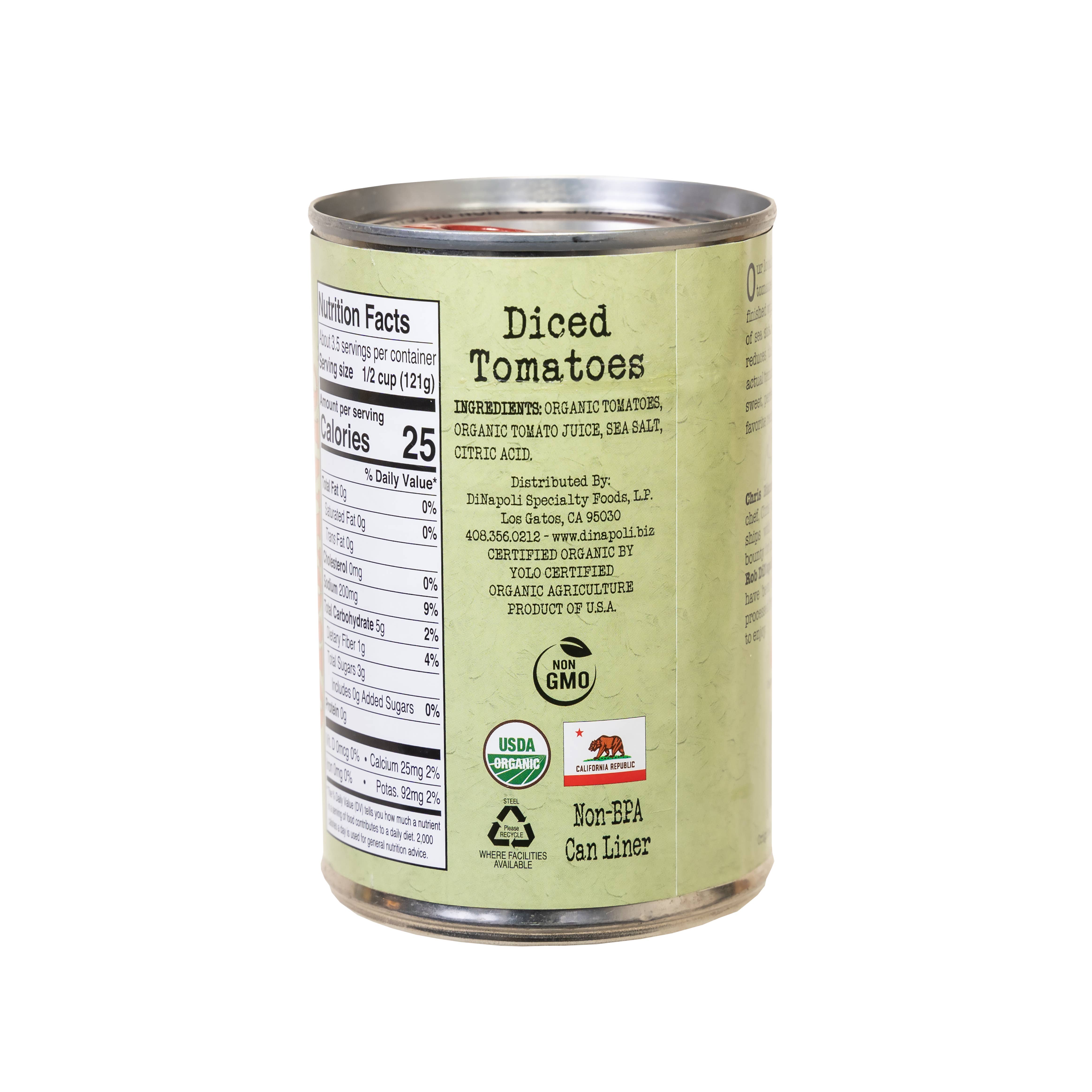 Bianco Dinapoli - Wholesale Sauce - Bianco DiNapoli Organic  diced tomatoes 14.5 oz (12 ct)2