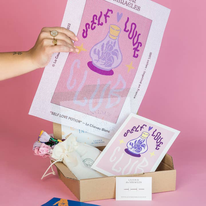 La Cour des Miracles - Wholesale Embroidery/Cross Stitch Supplies - Self Love Potion Canvas Kit1
