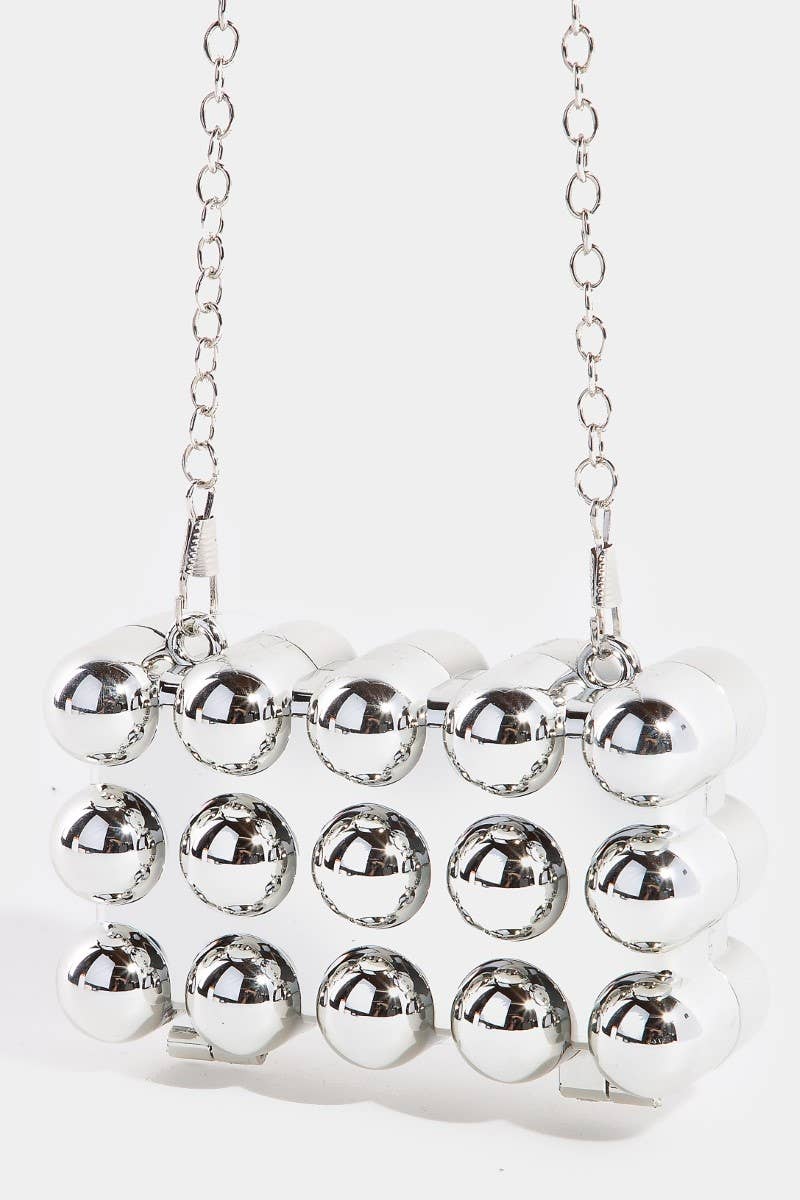 Collections by Fame Accessories - Wholesale Clutch Bag - Women's - Metallic Bubble Rectangular Clutch Coin Purse6