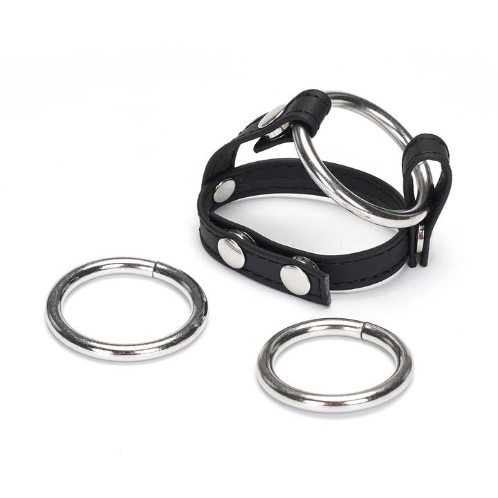 Anel Vegan Fetish Pock com 3 Anéis Substituíveis por atacado de Liebe Seele