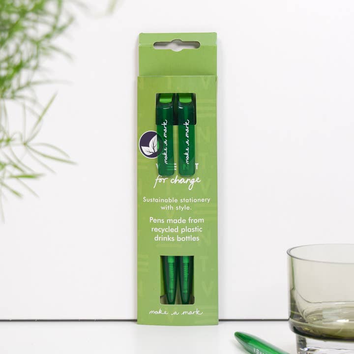 VENT for Change - Wholesale Pen - Pens Recycled Drinks Bottle Make a Mark - Green0