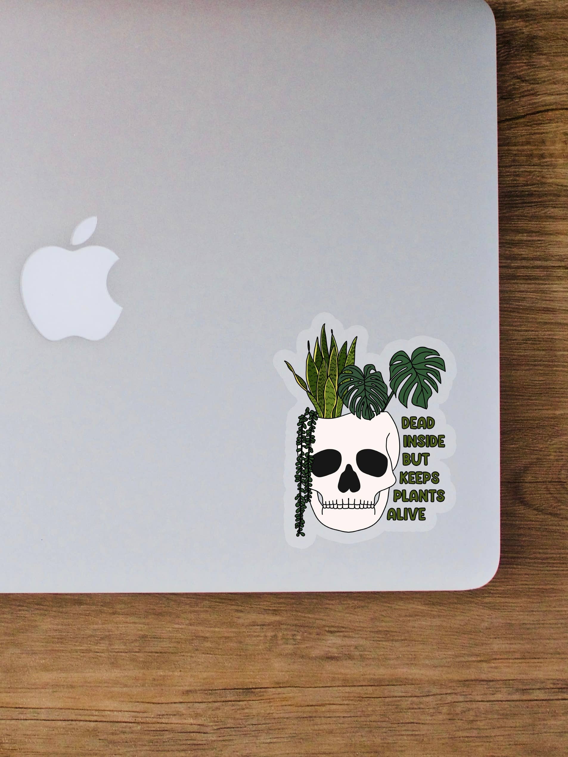 Clay Collection Co. – wholesale Sticker – Dead Inside but Keeps Plants Alive CLEAR Sticker2