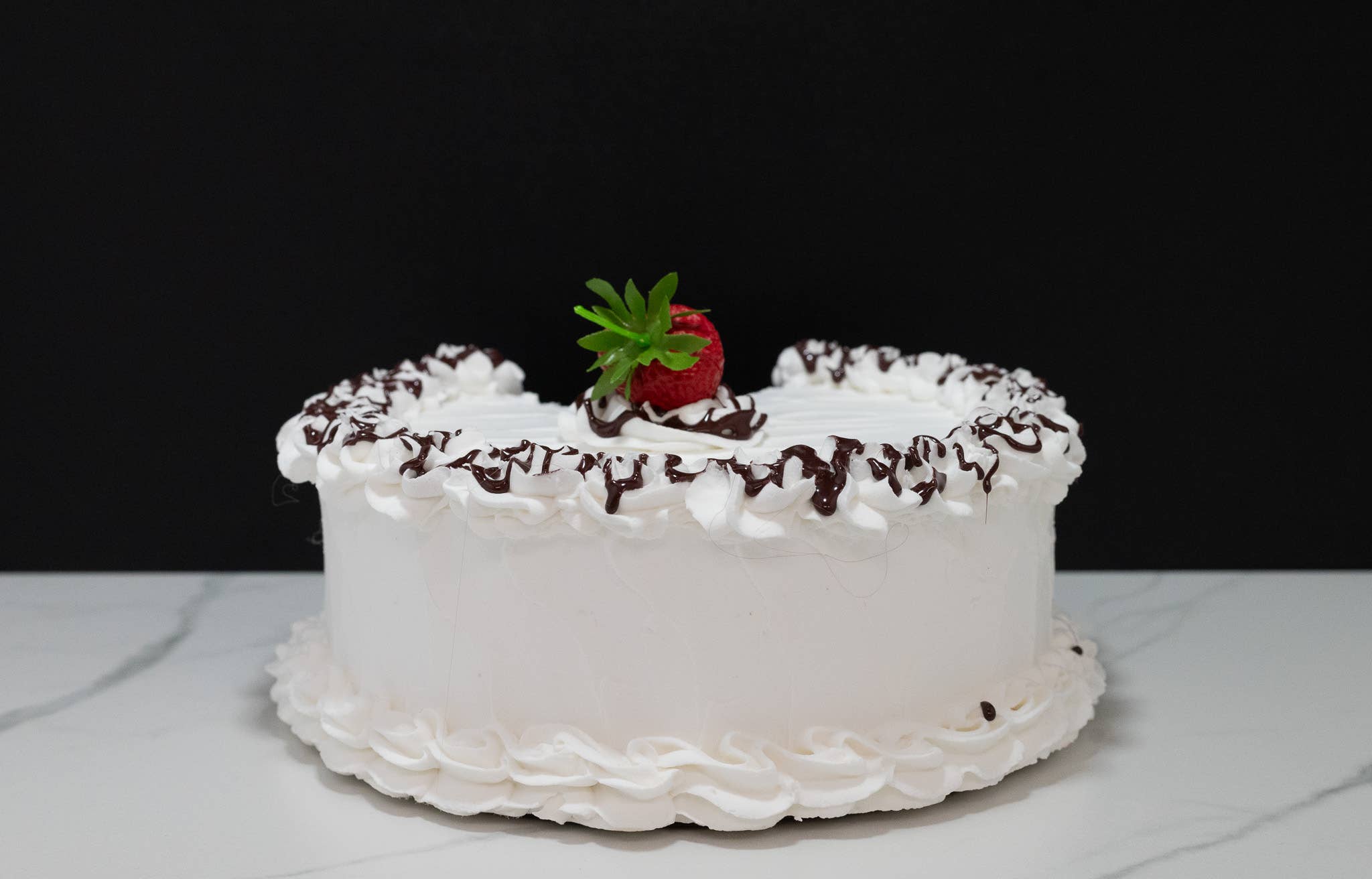 Just Dough It! Fake Foods - Wholesale Decorative Tabletop Object - Large Fake Vanilla Cake with Slice Missing4