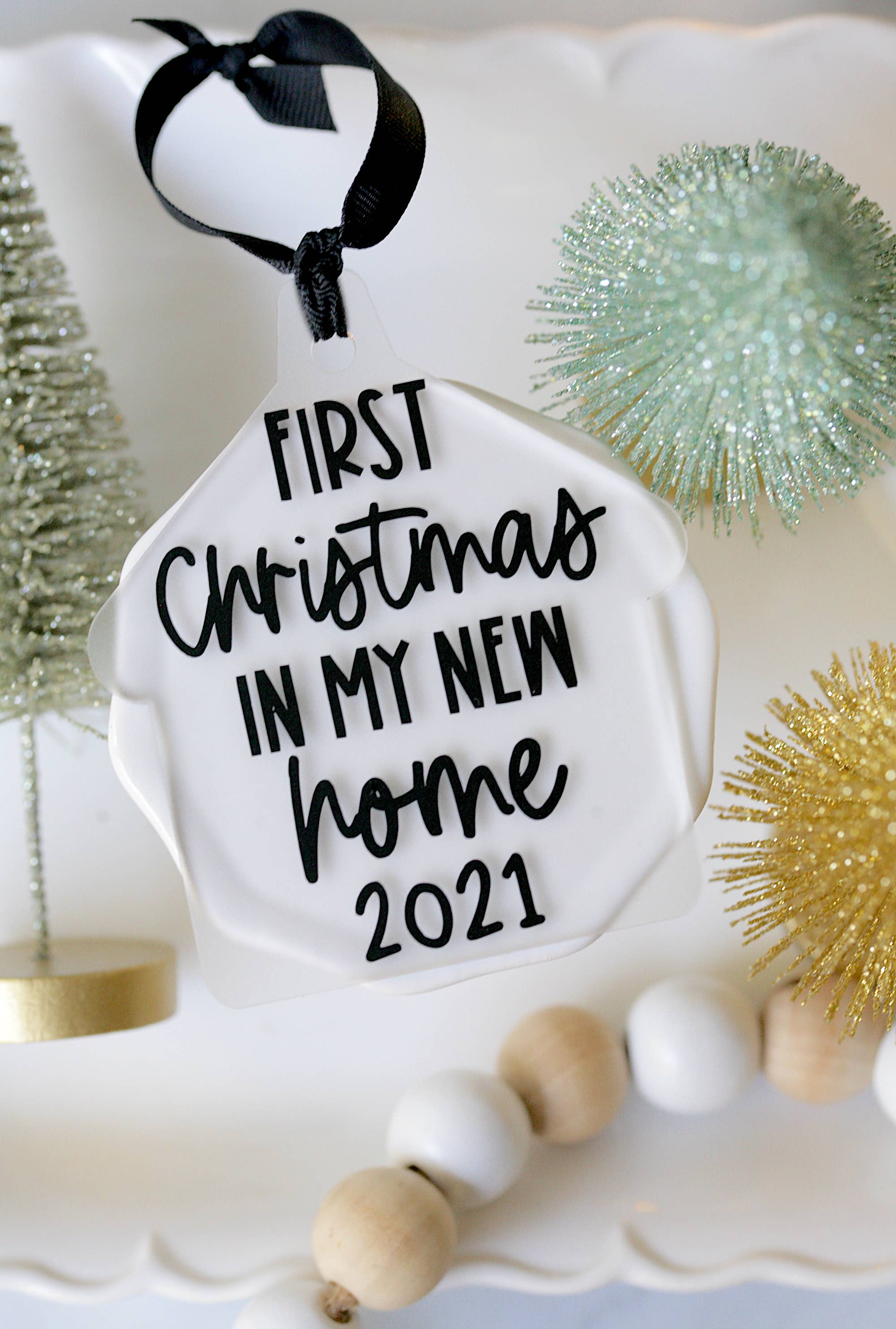 First Christmas as a Family of Ornament  Clear Acrylic Christmas Orna –  Intricut Creations