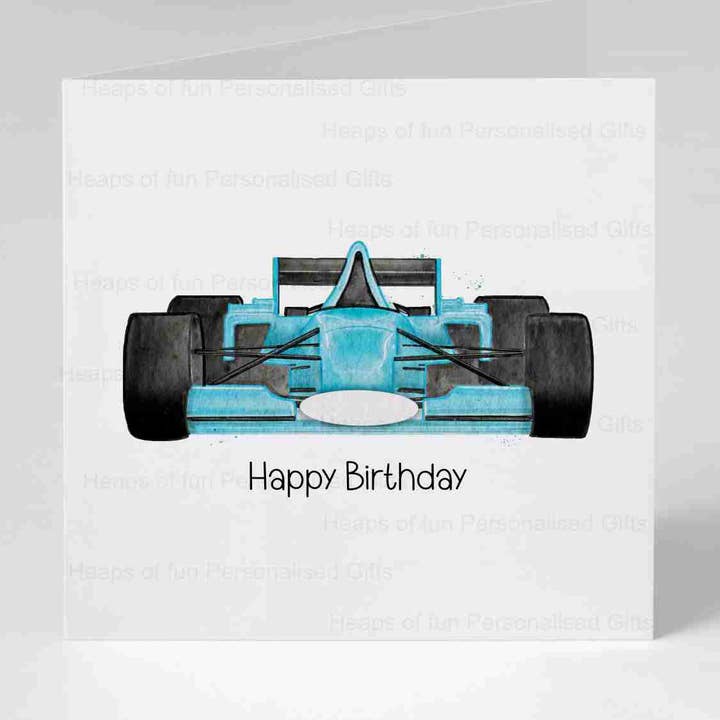 F1 inspired Birthday Card for wholesale by HEAPS OF FUN