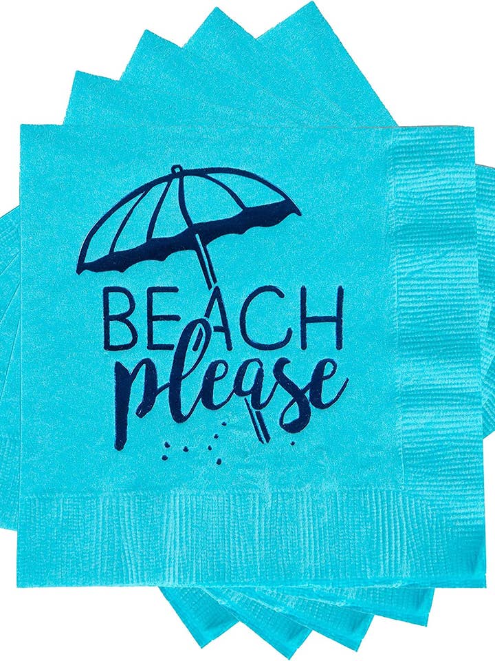 Cocktail Napkins - Beach please (Set of 25) for wholesale by Funky Junque