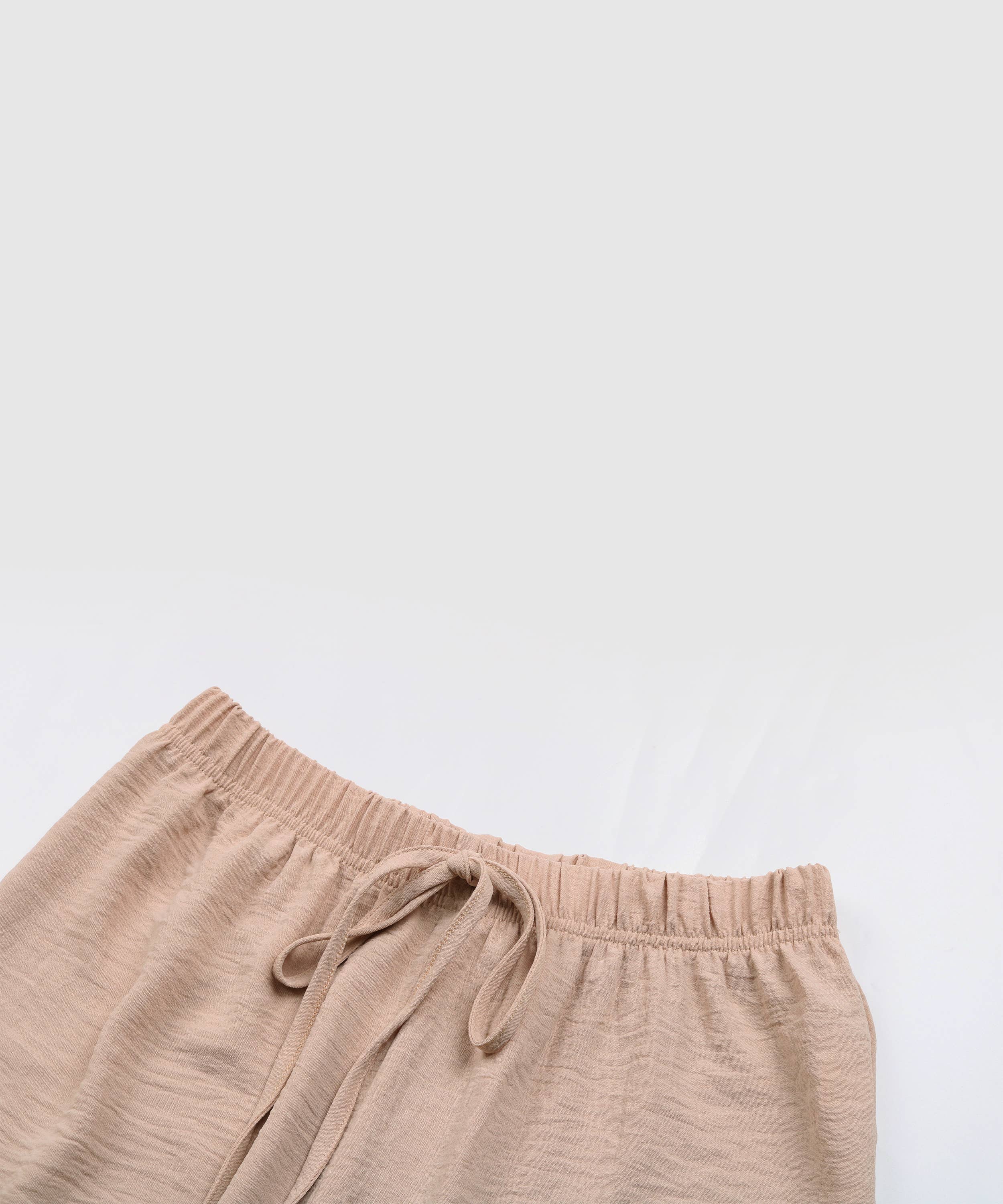 Apricot Tie Waist Ruffle Hem Wide Leg Pants for wholesale on Faire5