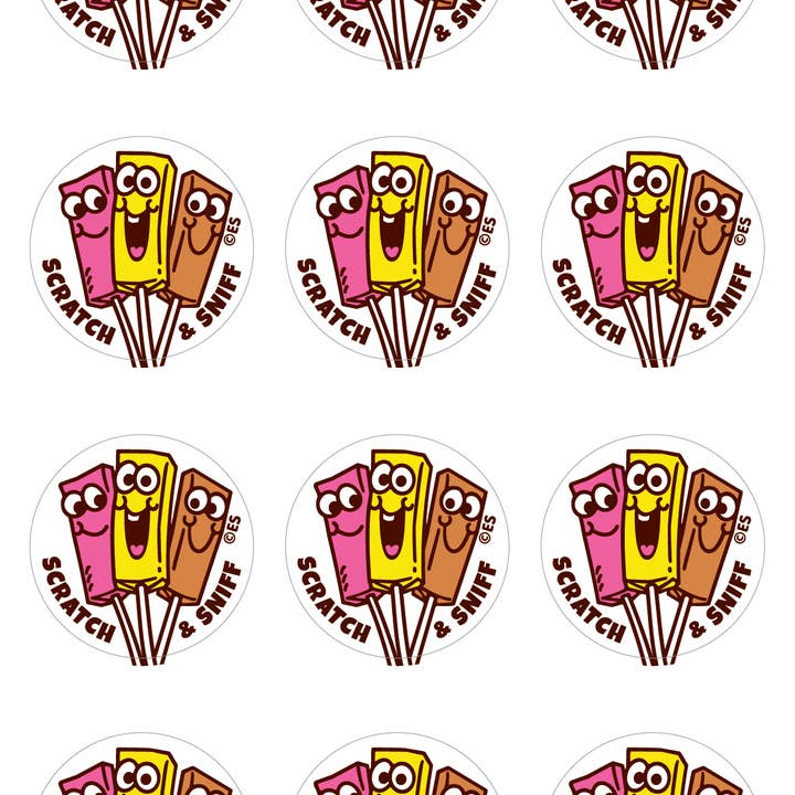 EverythingSmells, LLC - Wholesale Sticker - Taffy Lollipops EverythingSmells Scratch & Sniff Stickers