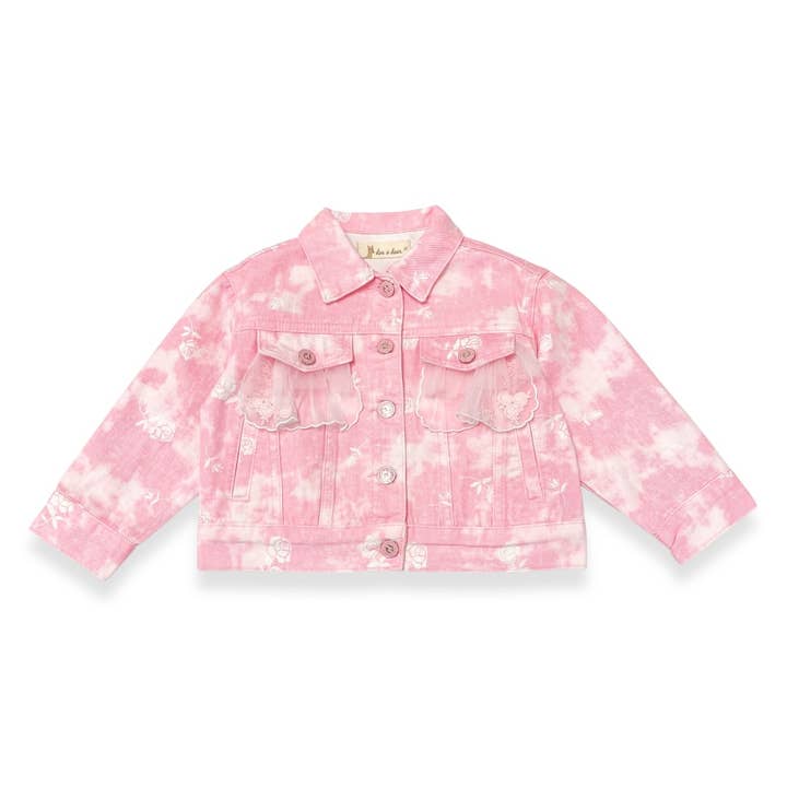 17057 Rosie Pink Denim Jacket for wholesale by Doe a Dear