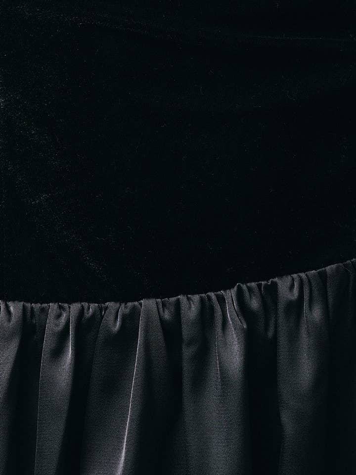 Black SLEEVELESS DROP WAIST BUBBLE HEM DRESS for wholesale on Faire6