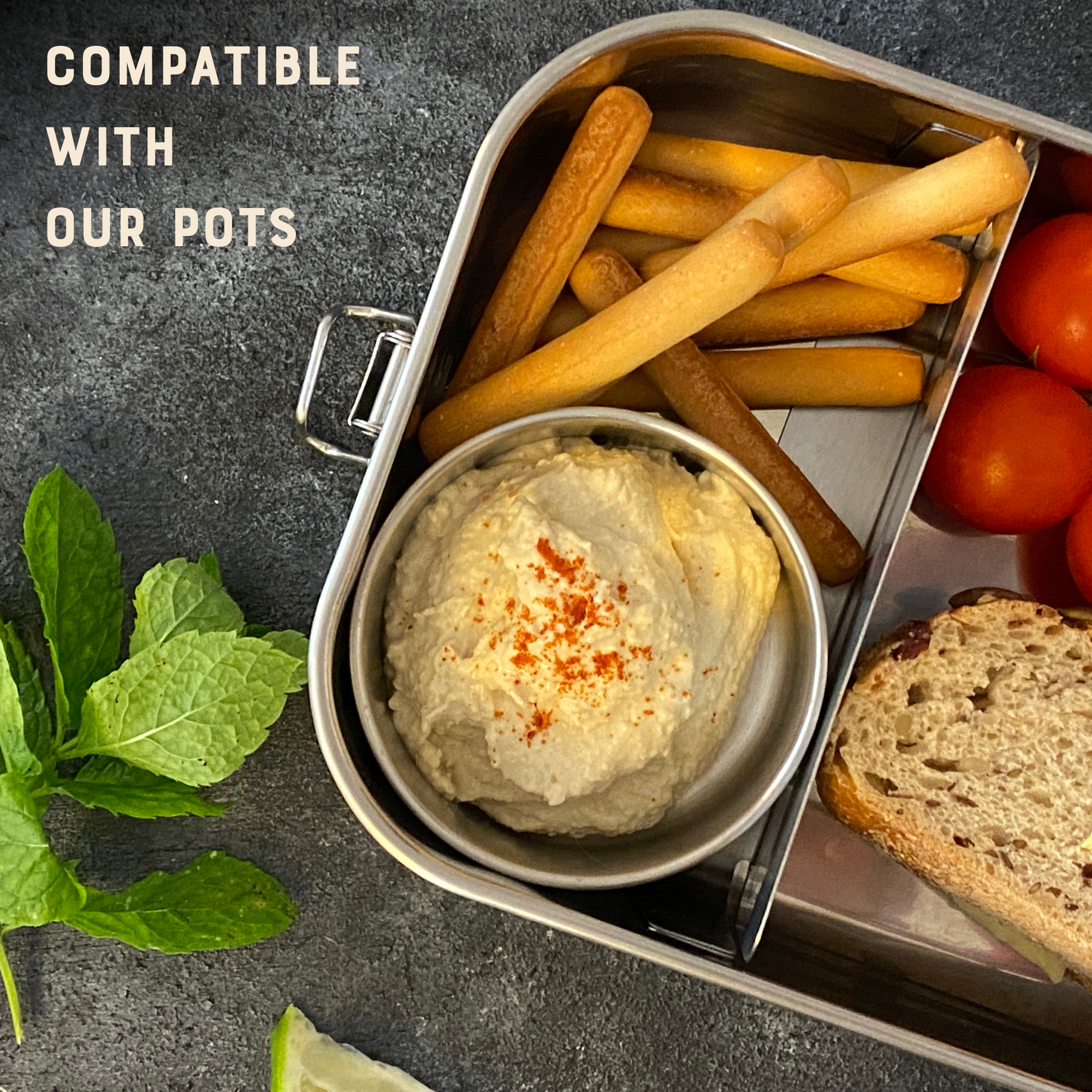 Moonmoon - Wholesale Lunch Bag/Box - Stainless Steel Lunch Box with Divider | 1.2L Bento Box4