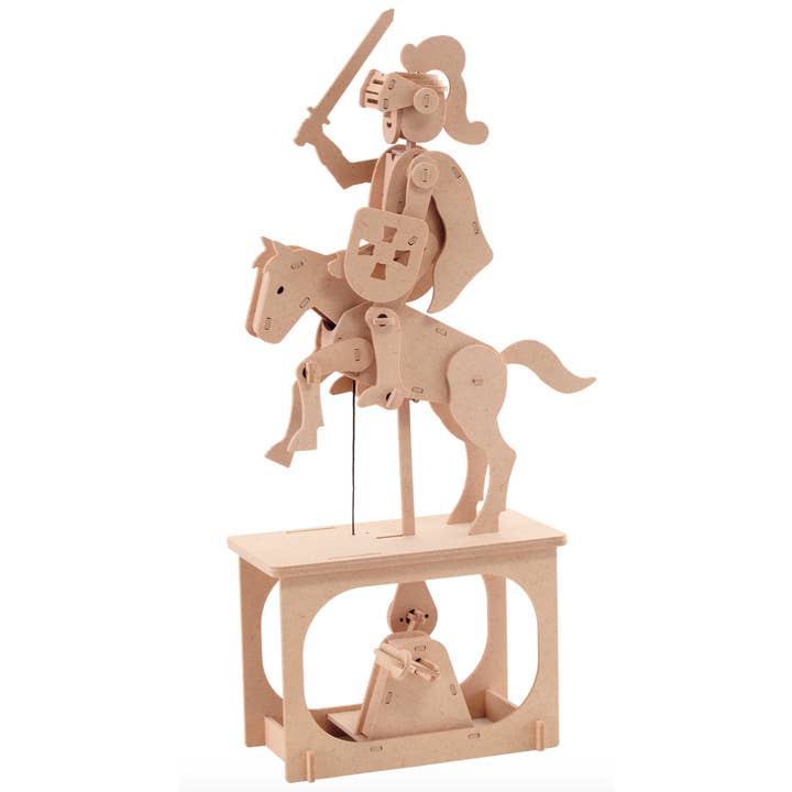 The Lazy Dog & Co. - Wholesale Wood Toy - Kids - Clockwork Dreams Natural Wood - Red Knight - Holiday Sale!
