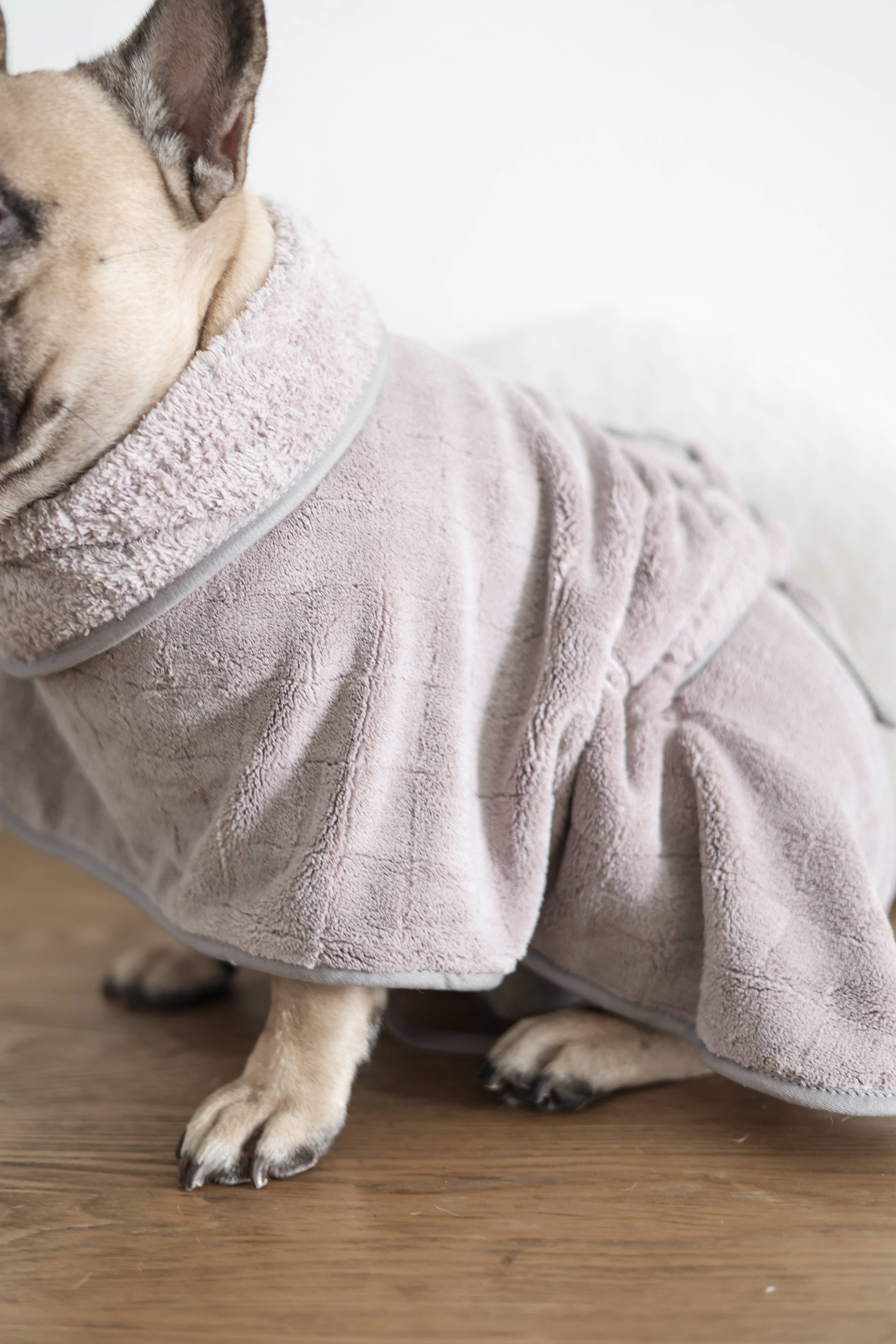 plum Baby Fleece Bathrobe//DOG CLOTHING//APPAREL for wholesale on Faire2