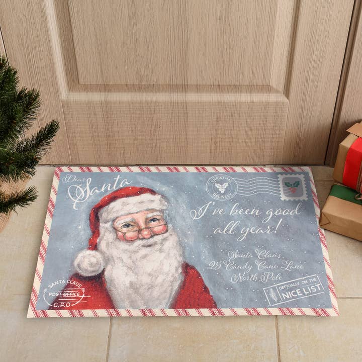 Primitives by Kathy - Wholesale Floor Mat - Dear Santa Postcard Rug3