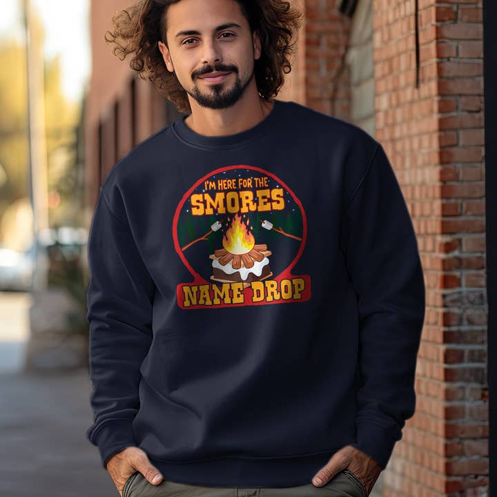 RetroPlanet - Vente Sweat-shirt à imprimés – unisexe - Chandail unisexe Here For The Smores Name Drop pour adulte S-2X5