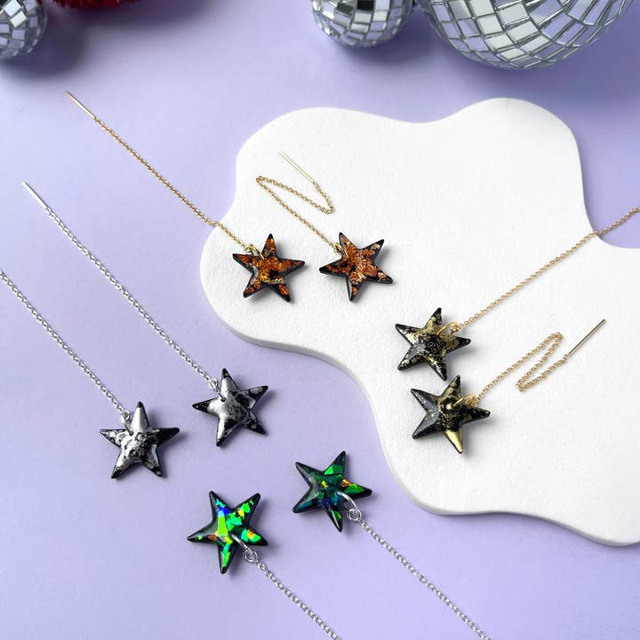 Pendientes de estrella enhebrador para venta al por mayor de HELLO EMU