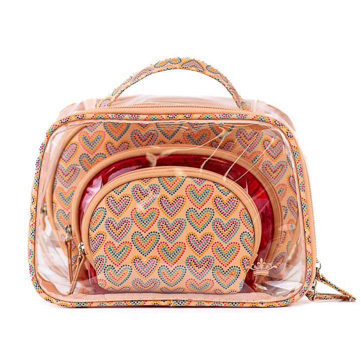 All Your Heart Travel Gift Set Light Pink/Multi 8.5x6x4.75 for wholesale by The Royal Standard