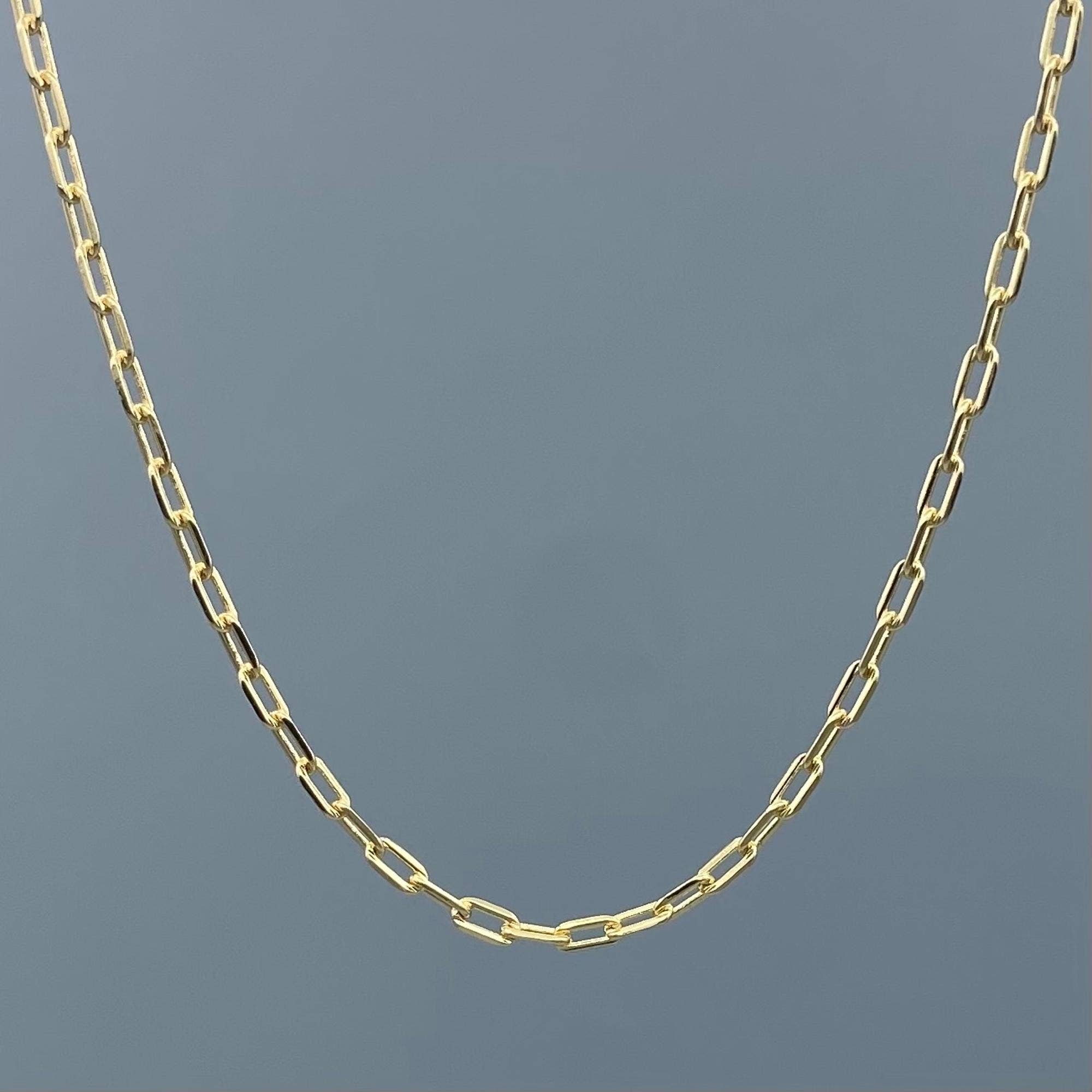 Something Silver - Wholesale Link & Chain Necklace - 2.2mm Gold-filled Short Paperclip Chain0