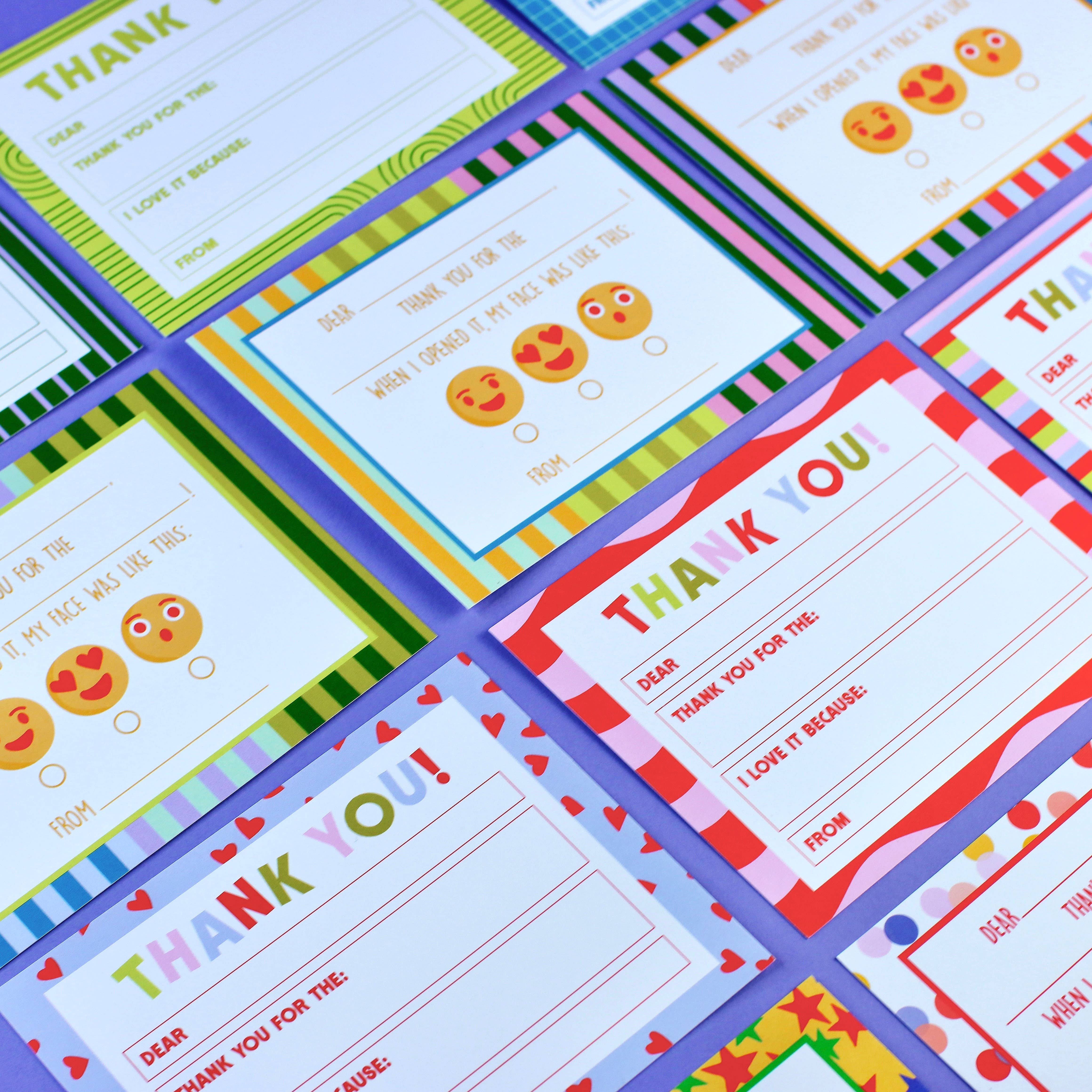 Mixtape Paper Co. - Wholesale Stationery/Notecard Set - SWEETNESS KIDDO CARDS: : Fill-in-the-Blank Thank You Notes2