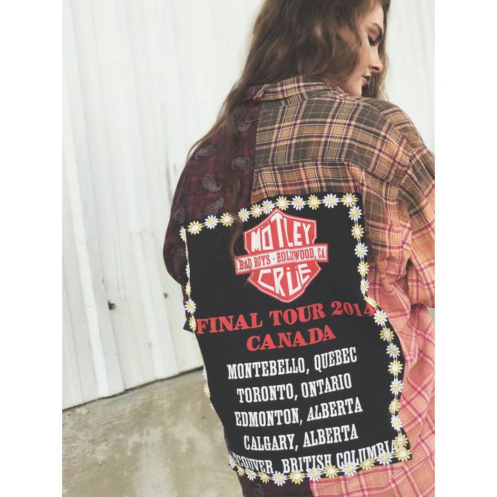 Set of 4 Extra Upcycled Rocker/Edgy Themed Flannel Top for wholesale by TimberJune